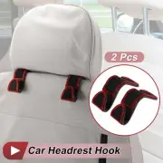 2 Pcs Universal Car Seat Headrest Hook for Purses and Bags Red 2.56"x1.38"