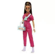 Barbie Doll in Trendy Pink Jumpsuit w/ Accessories & Pet Puppy Mattel - Target