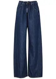 Darkpark Iris Paperbag Wide-leg Jeans - Dark Blue - 29 (W29 / UK12 / M) 29 (W29 / UK12 / M)