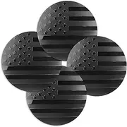 [Xinhuju] Flag Wheel Center Cover - 4pcs Crossroads Wheel Aluminum Alloy Covers Aluminum Alloy Cover - Improve Safety Vehicle Wheel Stickers for V