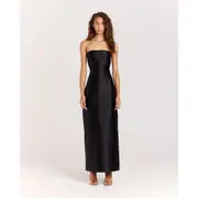 Romy Twill Column Dress in Black at Nordstrom, Size Large Au