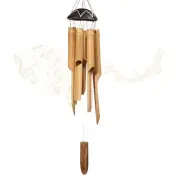 Handmade Bamboo Wind Chimes for Outside, 33 inch Large Coconut Top, Clearance...