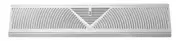 Tru Aire Powder Coat White Steel 3-Way Floor Baseboard Diffuser 4.5 H x 24 W x 2
