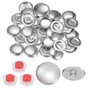 30 Sets Self Cover Button Kit 23mm Aluminum Button with Tools