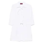 [Gucci] Gucci Lace-up Cotton Dress 42 IT WHITE
