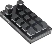 One Handed Macro Mechanical Keyboard, 12 Keys Programmable Keypad with 2 Knobs, USB Mechanical OSU Gaming Keyboard for