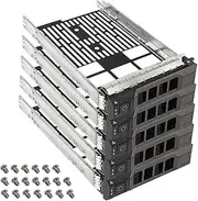YEECHUN (5 Pack) 3.5" SAS SATA Hard Drive Tray Caddy Replacement Compatible with Dell PowerEdge T330 T430 T630 R230 R330 R430 R530 R630 R730 R730XD R930 MD1400 MD3400 Series