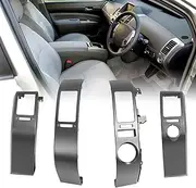 A/C Dash Air Vent Trim Panel, Air Vent Outlet Frame Cover, Compatible with Prius 1.5L 2004-2009, Replaces# 55670-47060, 55680-47020, 55062-47010, 45564-37020, 4Pcs