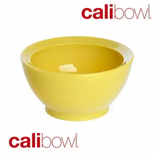 【美國 CaliBowl】專利防漏防滑幼兒學習碗(單入無蓋) 8oz -黃色【紫貝殼】