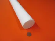 Teflon PTFE Virgin White Rod 2.0" Diameter x 72" Long, 1 Unit, Extruded
