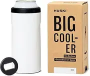 Huski Big Can Cooler | New | Premium 440ml & 500ml Beer & Energy Drink Cooler with Detachable 3-in-1 Opener | Triple Insulated | Keeps Cans up to 10x Colder | Doubles as a Tumbler (White)
