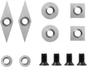 8Pcs Tungsten Carbide Cutters Inserts Set For Wood Lathe Turning Tools(in