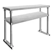 F.H.E Double Tier Workbench Flat Feet Overshelf 300mm Depth