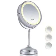 Super Zoom 15X Magnifying Makeup Mirror with Lights - 15X & 1X Make Up Vanity