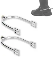 KUIDAMOS 1Pair Horse Spurs, Zinc Alloy Boot Spurs for Men 3.3x2.28x0.51in Western Style Spur with Small Gears Retro Horse Spurs for Equestrian Training, Equestrian Competition