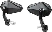 FENRIR CNC Aluminum Alloy Cafe Racer Black Motorcycle Bar End Mirrors Side 22MM 7/8" Inch Handlebar Mirror Universal Rear View For M8/M6 Standard Super Sport Naked Street Bike Cruiser Scooter Minimoto