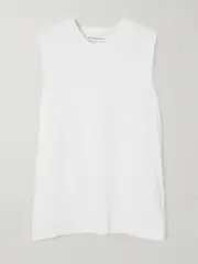 [Another Tomorrow] Another Tomorrow - Cotton-jersey Tank Top - White - x small x small White