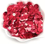 50 Gram Paillette Sequins Semi-Cupped Sequins Beads, Fire Brick, 12X0.5Mm