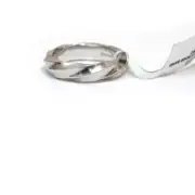 New DAVID YURMAN Ladies 5mm Cable Edge Band in Recycled 925 Silver Size 7