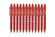 Pilot Frixion Clicker Retractable Erasable Gel Ink Pen 1.0mm Red Box 12