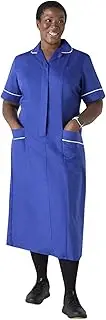 [Simon Jersey] Women's Unhemmed Healthcare Dress. Nurses Uniforms for Healthcare Women in Sizes 6-38. Practical Nursing Uniforms with Iron-on Hem Tape - Quality Work Wear & Uniforms