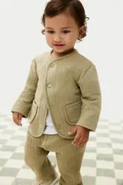[Bonds] Bonds Baby Quilted Jacket in Moss Mood Size: 6-12 Months, Cotton 6-12 Months Moss Mood