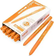 Uni-Ball Signo UMN-155-07 Gel Ink Retractable Rollerball Pen - 0.7mm Fine - Orange Ink - Pack of 12