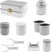 Camping Coffee Kit, Portable Outdoor Coffee Serving Set, Vintage Espresso Pour Over Kit, Multifunctional Espresso Set, for Traveling Camping Hiking Outdoor Activity