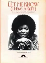 GLORIA GAYNOR LET ME KNOW (I HAVE A RIGHT) SHEET MUSIC PIANO/VOCAL/GUITAR/CHORDS