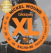EXL110-3D Nickel Wound Electric Guitar Strings 10-46 Regular Light 3 Sets