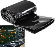 Fish Pond Liner 3x7m 4x4m 5x8m 6x10m Tarpaulin Sealing Film Pools Membrane, Pliable Durable Impermeable Pond Lining for Landscaping Water Feature Streams Fountains Garden, Black(4x4m(13.1x13.1ft))