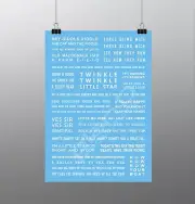 Nursery Rhymes - Blue A4 Print