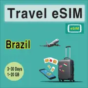 [eSIM] Brazil Travel SIM Card, 3-30 Days, 1-20GB QR Code