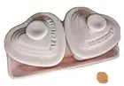 Le Creuset 2-Mini-Heart Ramekins/w Tray, D'Amour - Chiffon Pink - Cottage Core