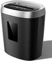5-Sheet Cut Paper Shredder for Home Office Use, Automatic Sensing Shredded Paper Machine with 20l Pull Out Bin, One-Touch Forward/Reverse, 4 * 25mm Shredding Effect