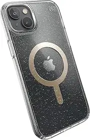 Speck Presidio Perfect Gold Glitter Magsafe Case for iPhone 14 Plus, Clear