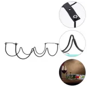 Under Cabinet Wine Rack Bottle Holder Wall Mounted Cup Metal Shelf