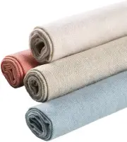 20 Inch Natural Linen Fabric Set 4 Pieces For Diy Embroidery Needlework Crafts