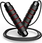Hakea Australia Jump Rope Tangle-Free | Steel & PVC Material | Foam Grip | Red & Black | Adult Exercise & Fitness