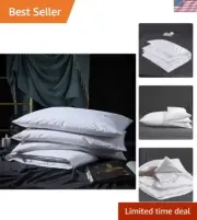 Plush Adjustable Layered Duck Feather Pillow - Perfect for All Sleeping Styles