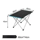 Folding Camping Table Roll Up Aluminium Light Weight Portable & Carrying Bag - M