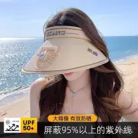 在飛比找蝦皮購物優惠-🔥客製/熱賣🔥UPF50+防曬帽女夏季遮陽可充電風扇帽子大帽