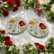 Set of 2 FLORE PLATES CRATE & BARREL 9.25" Size Made in Italy -Flowers Spring
