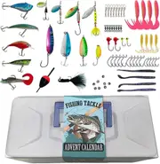 2024 Advent Calendar Fishing, Christmas Countdown 24 Days Fishing Lures Set Christmas Surprise Gift Advent Calendar For Men-xinhan