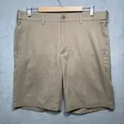 Grand Slam Golf Shorts Men's 34 expandable waistband chino khaki NEW NWT