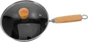 Luxshiny 1Set Small Wok with Lid Non Stick Frying Pan for Gas Stove and Induction Cooker Essential Kitchenware for Effortless Cooking