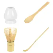 Matcha Set Match Whisk Matcha Scoop Tea Spoon Matcha Whisk Stand, White