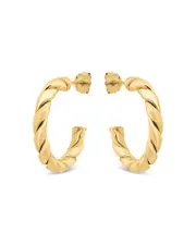 Aqua Twist Open Hoop Earrings in 18K Gold Plated Sterling Silver - Exclusive