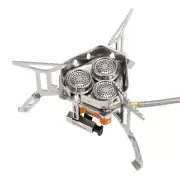 Camp Stove Stainless Steel Camping Gas Stove Backpacking Stove Camping Burner