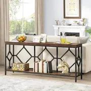 Tribesigns 71 Inch Extra Long Sofa Table, Narrow Long Sofa Console Tables Behind Couch Table
